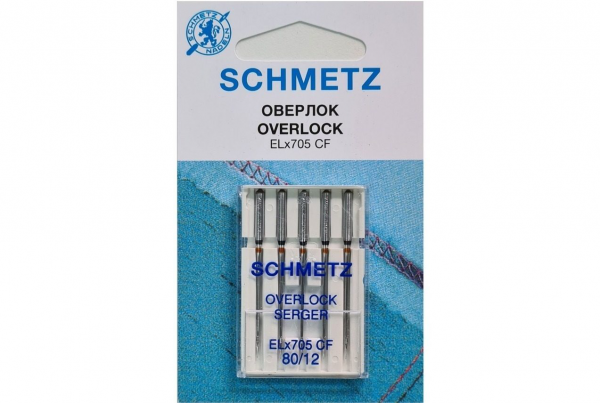 Иглы Schmetz для оверлока ELx705 CF №80, 5 шт в Змеиногорске